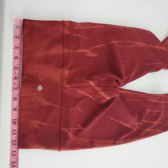 Lululemon Womens Wunder Train Crop 23" Size 6 Fade Sun Bleached Wash Red Merlot - Picture 5 of 9